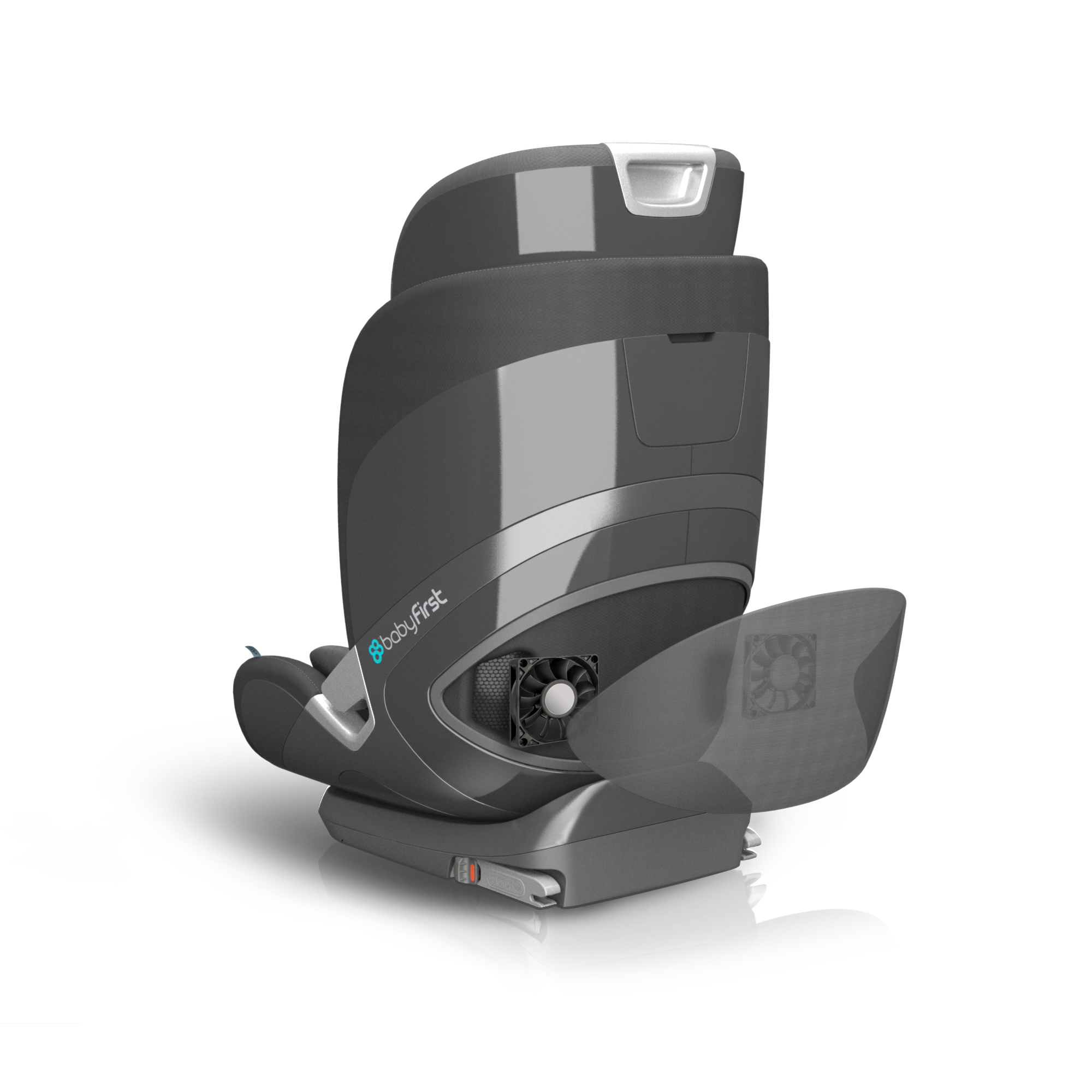 Smart design: baby car seat with sensors and comfortable shapes