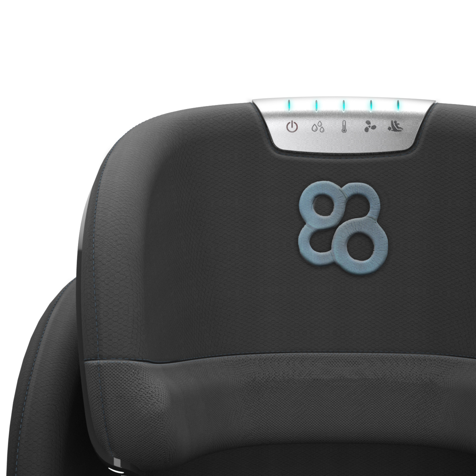 Smart design: baby car seat with sensors and comfortable shapes