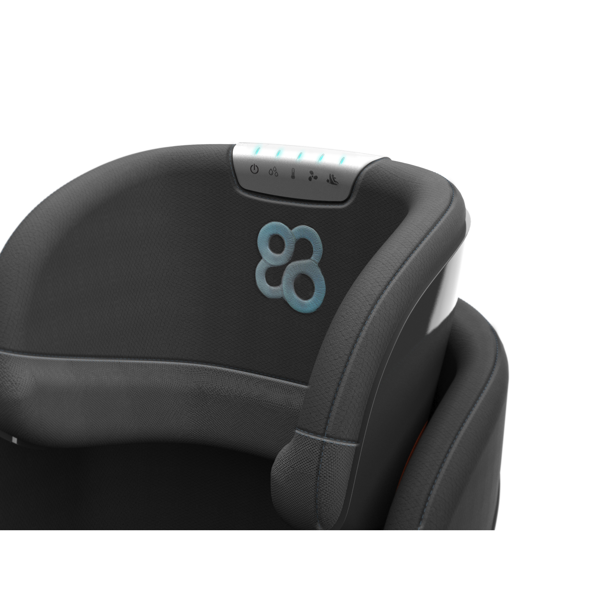 Smart design: baby car seat with sensors and comfortable shapes