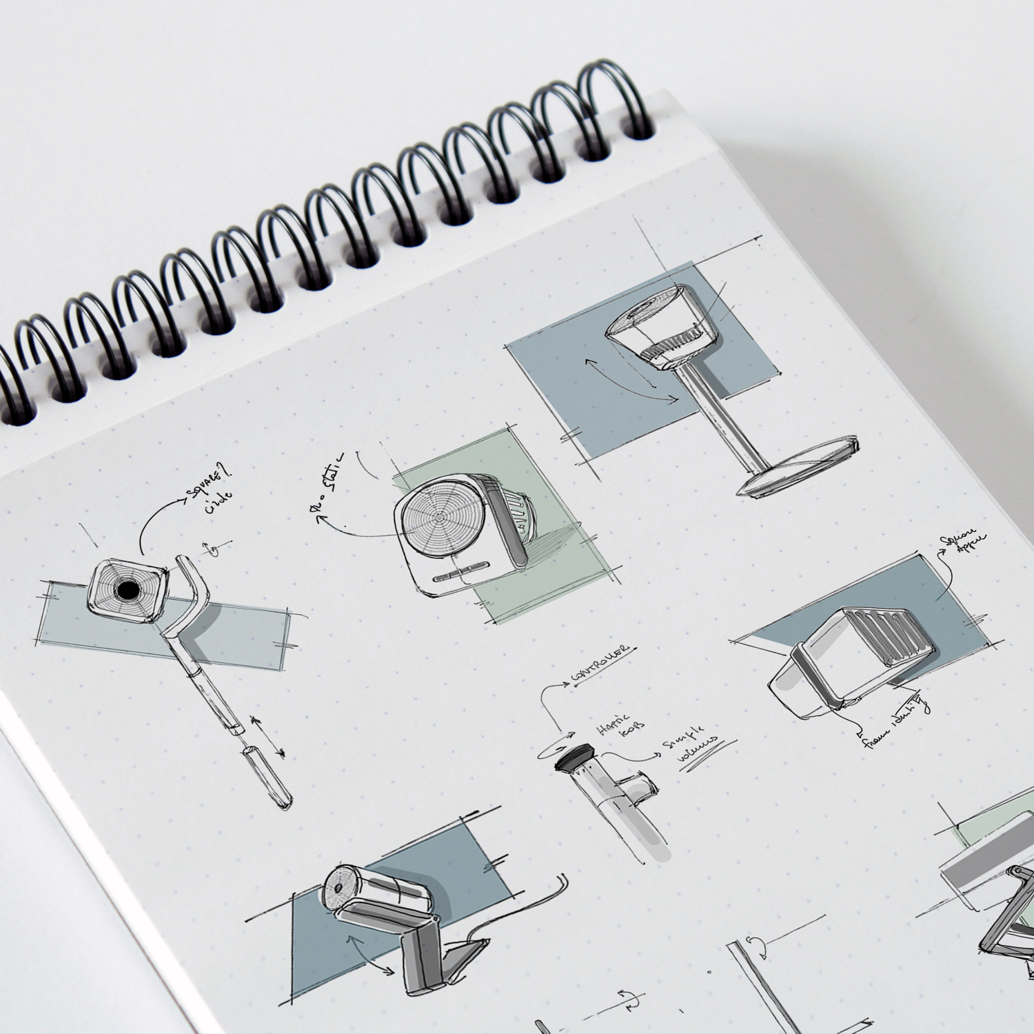 Sketch del design innovativo per la nuova gamma di ventilatori Boneco